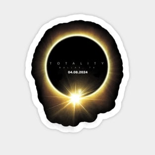 Totality Solar Eclipse 2024 04.08.24 Seen From Dallas Texas Sticker